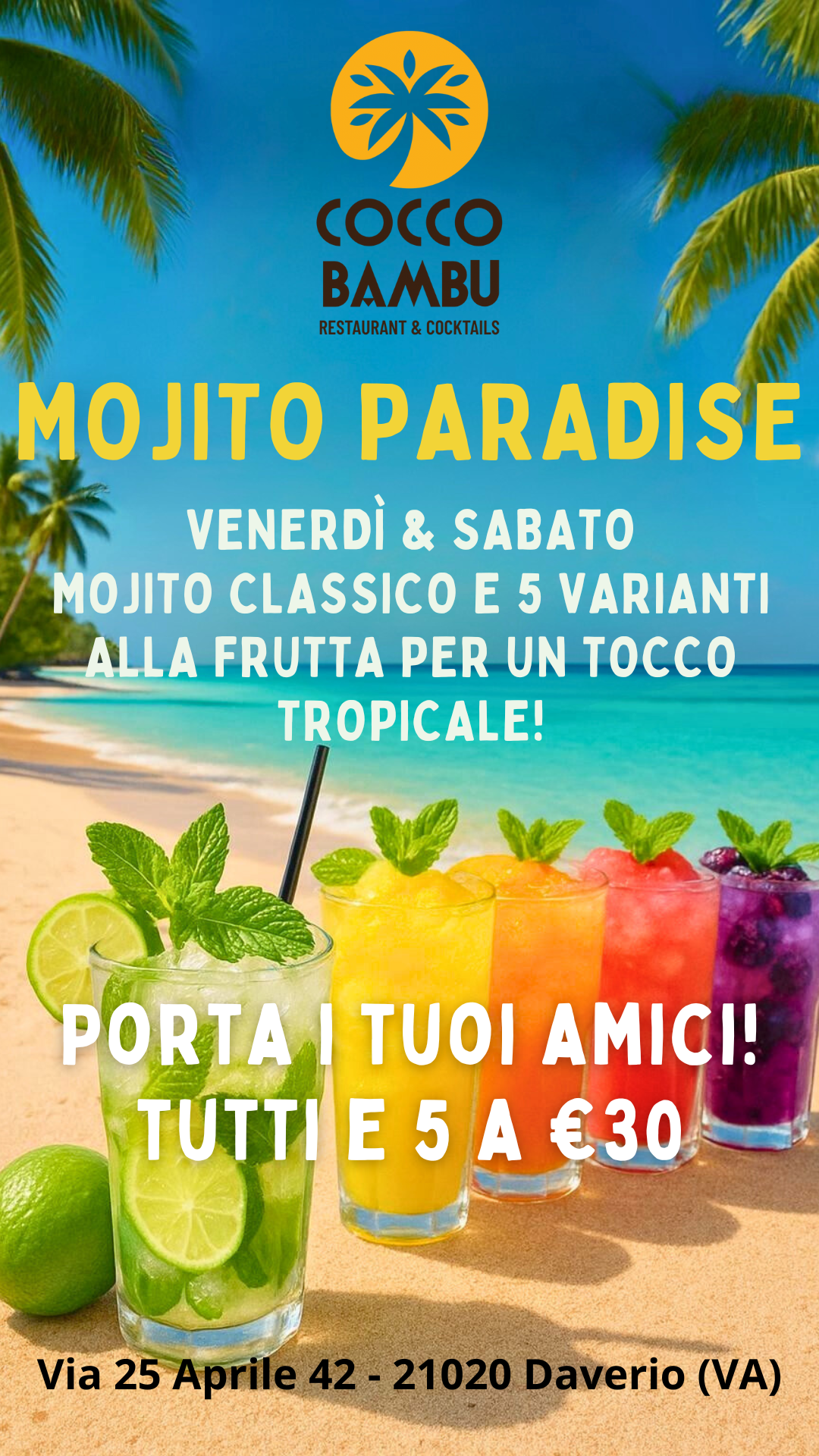 Ristorante Brasiliano Cocco Bambù - aperitivo in provincia di Varese - tropicale